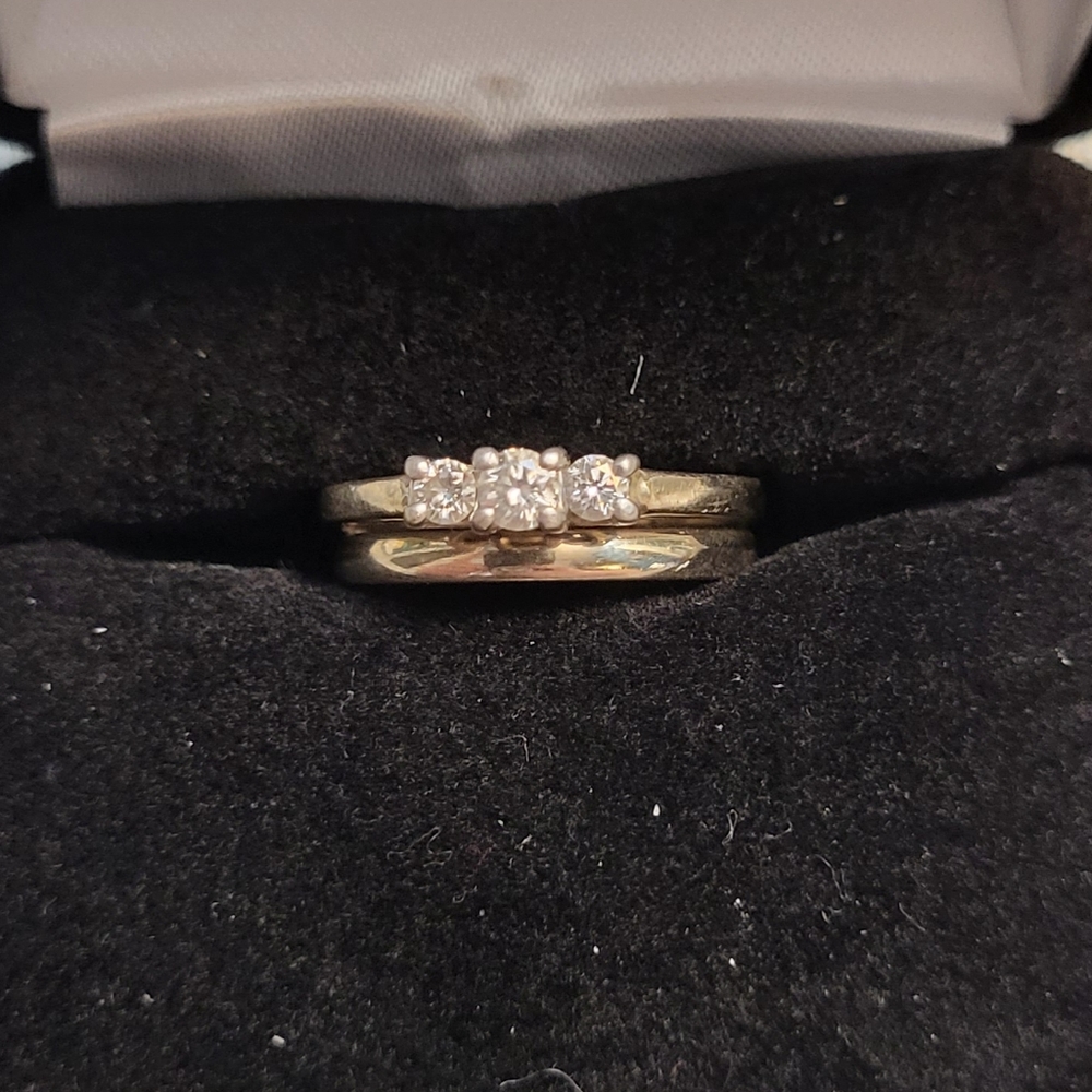 RESERVED Engagement Ring and Wedding Band